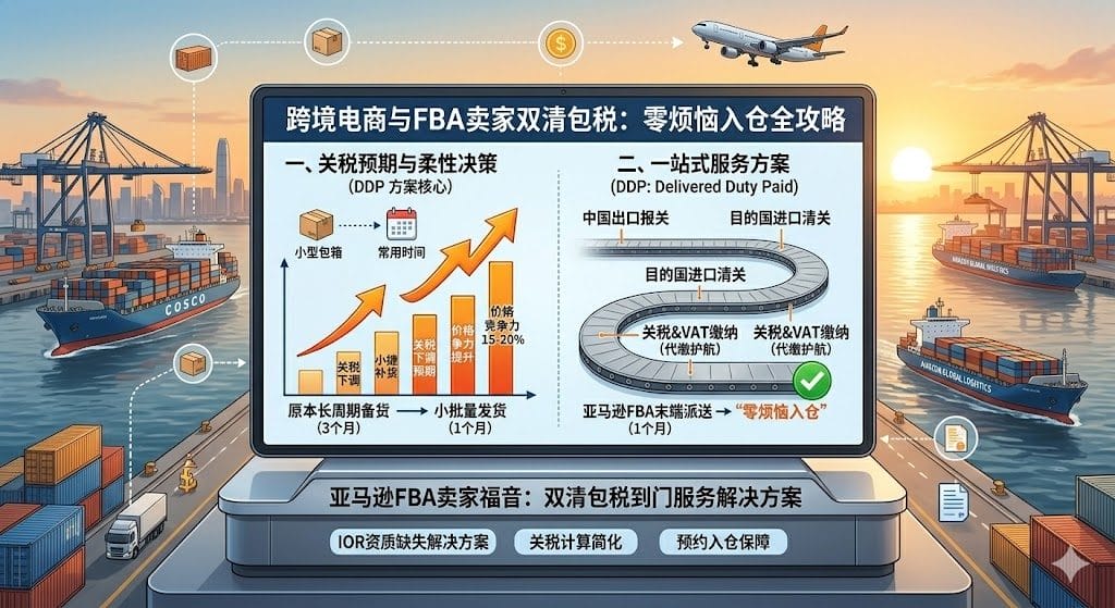 亚马逊FBA双清包税到门全攻略：如何实现“零烦恼入仓”与成本预控